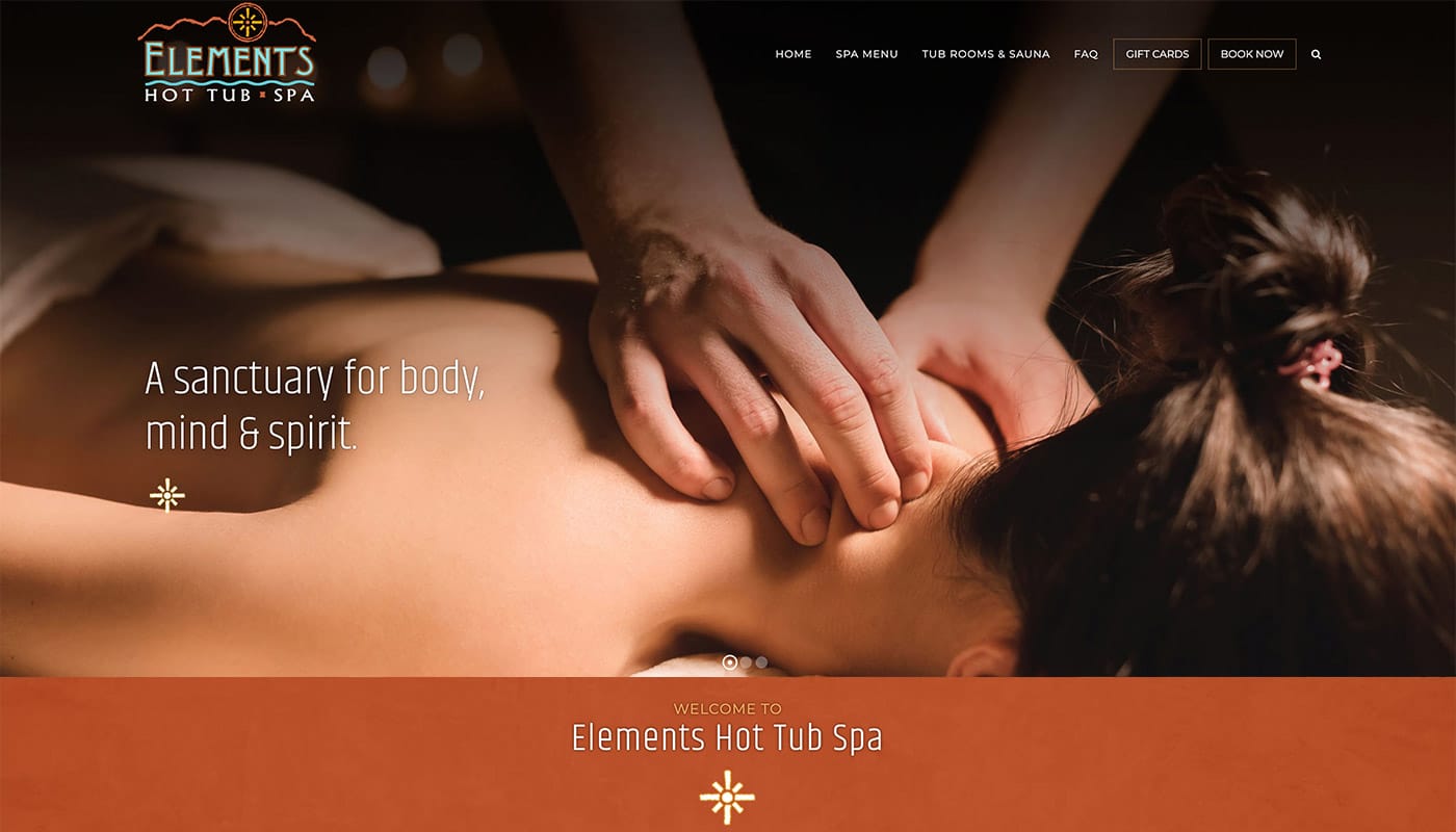 Elements Hot Tub Spa custom web design, Ecommerce Web Design Amherst MA, eCommerce website design, logo design MA, logo design CT, digital marketing agency