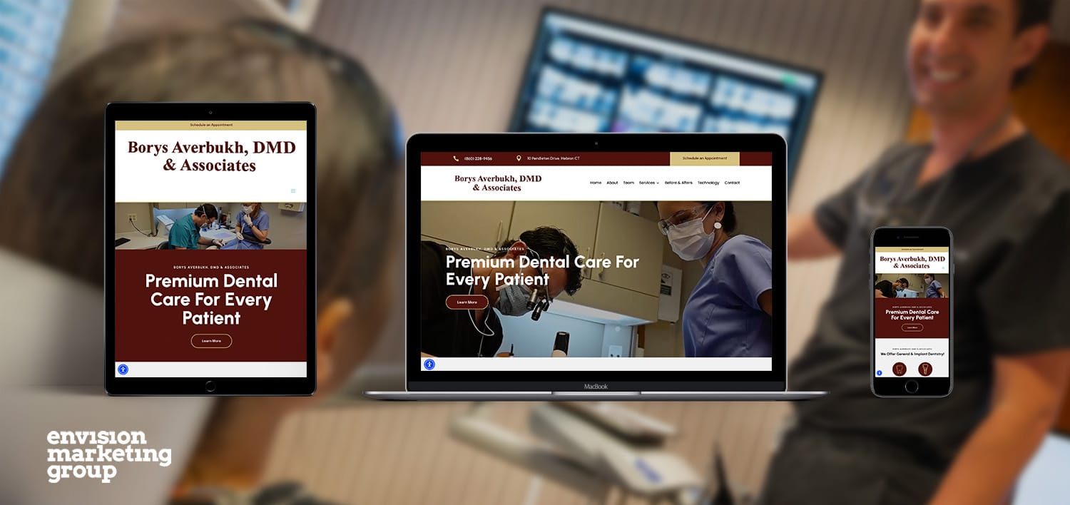 Borys Averbukh DMD Website Showcase, Envision Marketing Group, Website Design