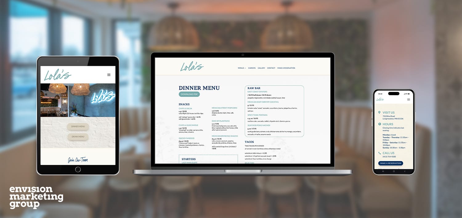Lola's New Website Design By Envision Marketing Group