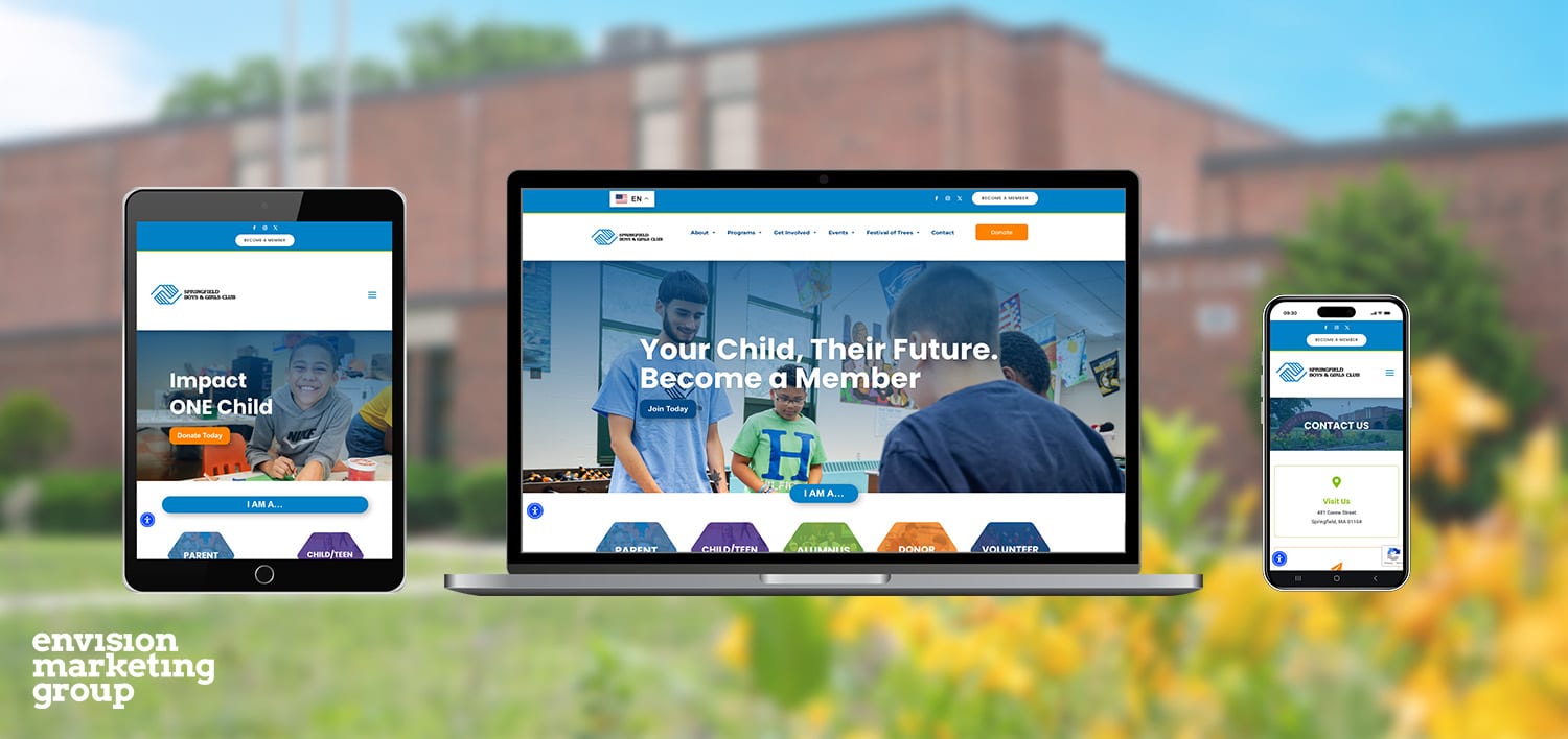 Springfield Boys & Girls Club New Website Design By Envision Marketing Group